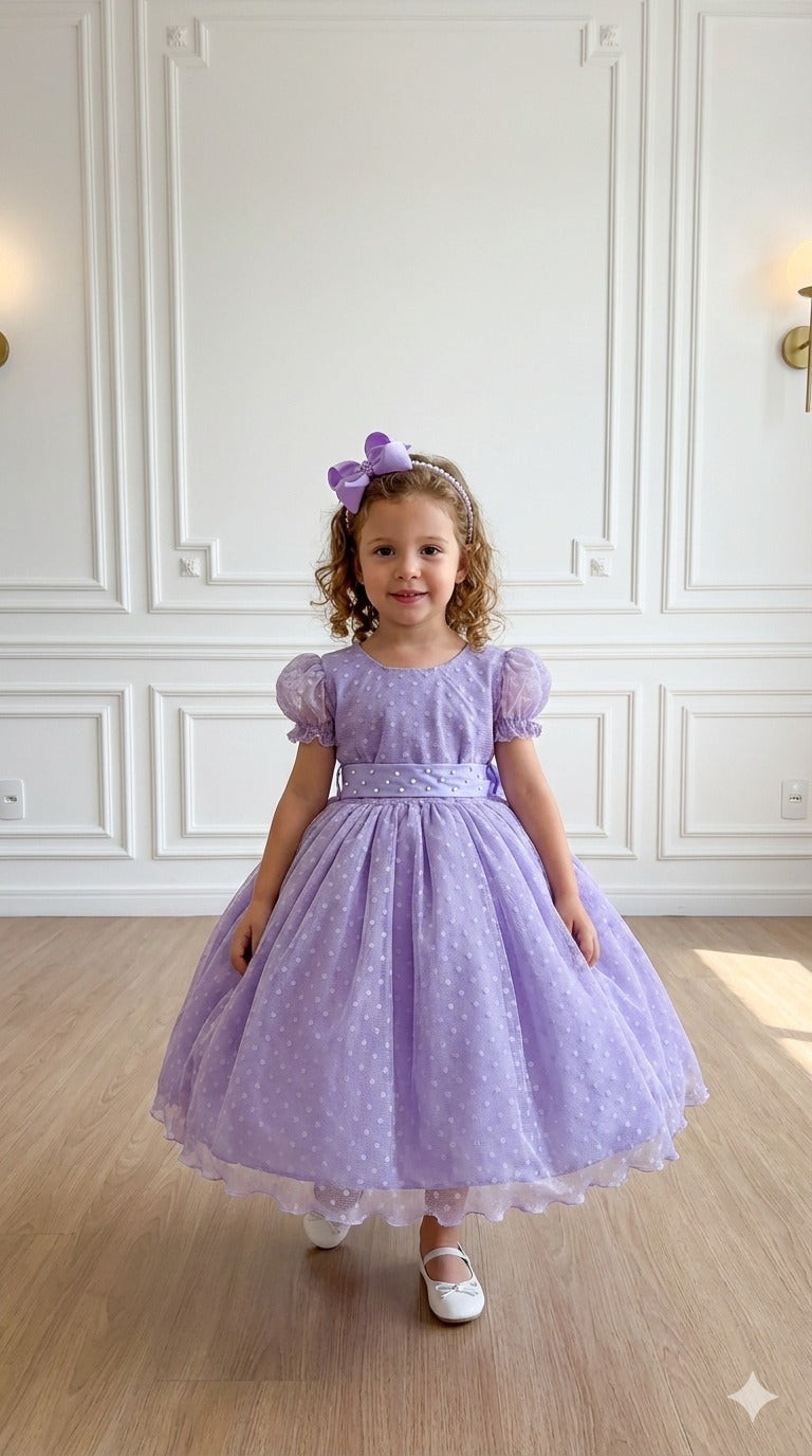 Vestido Marie Lilás Bolinhas (VESTMRIELISBLNHSS)