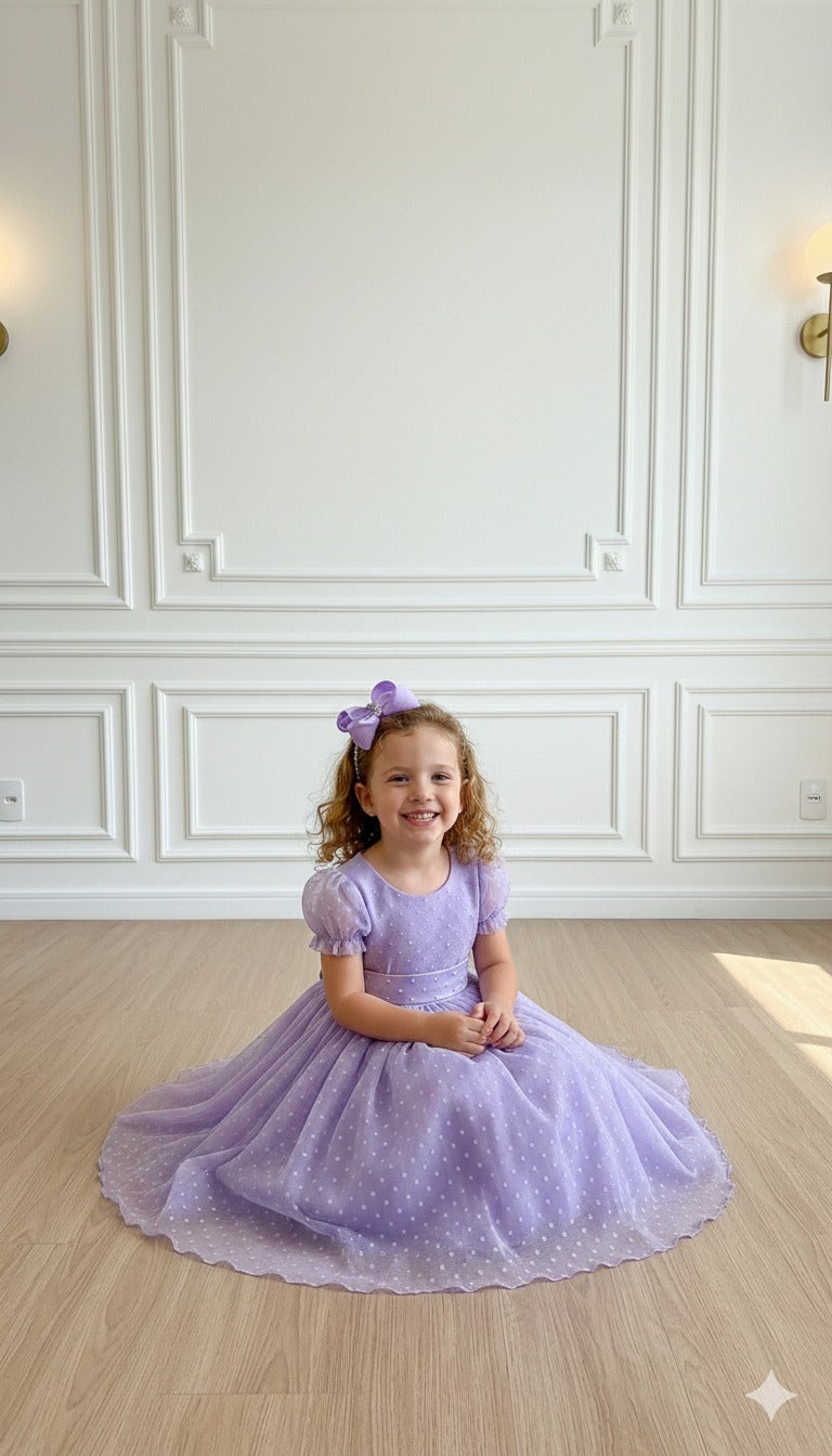 Vestido Marie Lilás Bolinhas (VESTMRIELISBLNHSS)