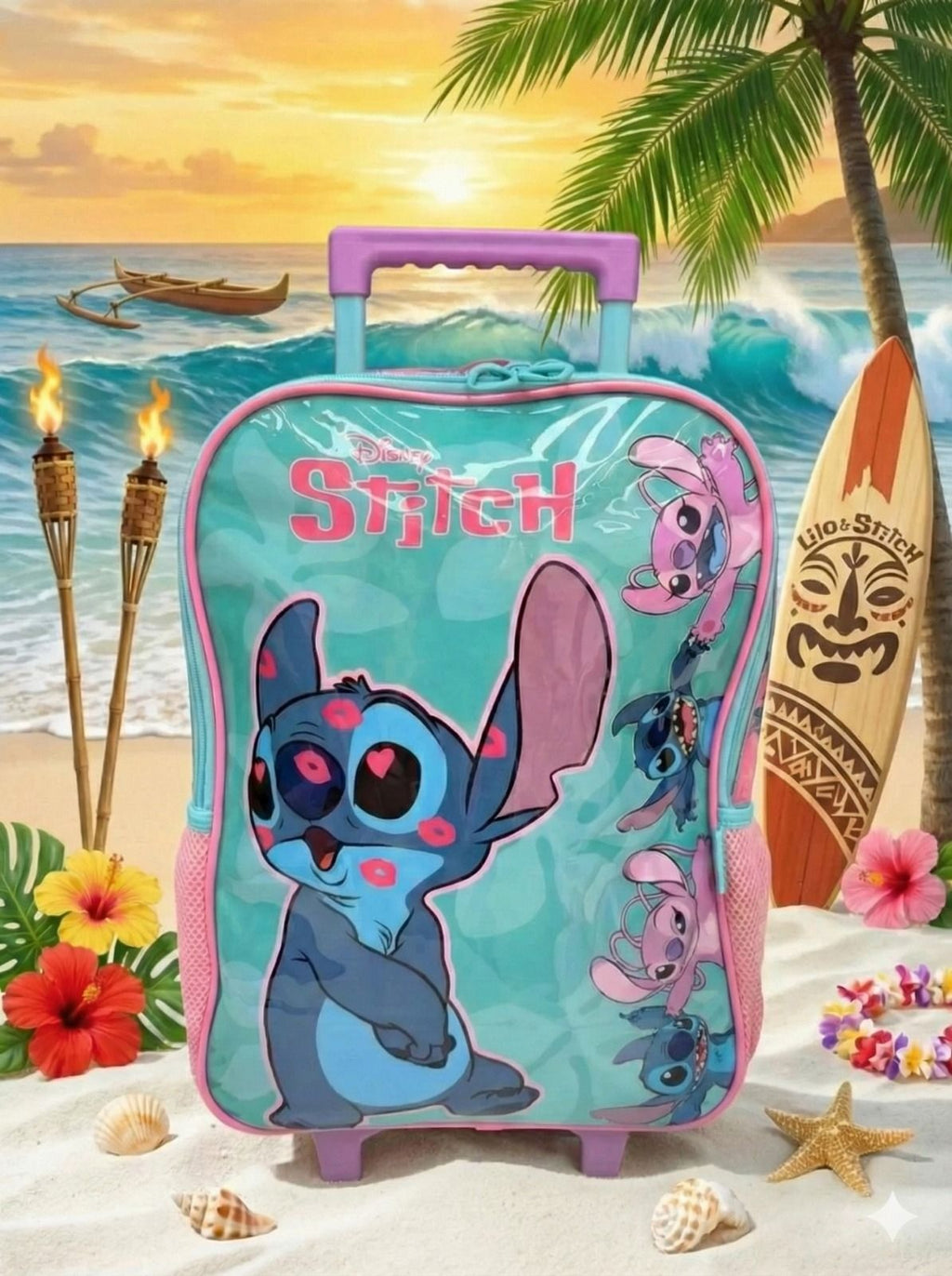 Mochila Rodinha Stitch e Angel (KITMRLCNSTAN)