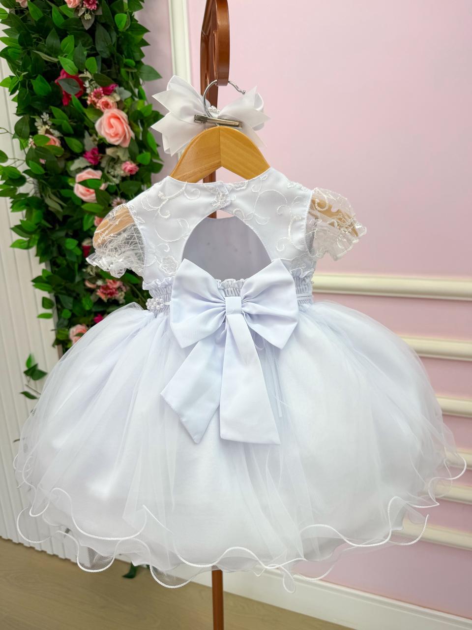 Vestido Menina Bonita Bebe Ana Sofia Branco (VESTMNNBBANSB)