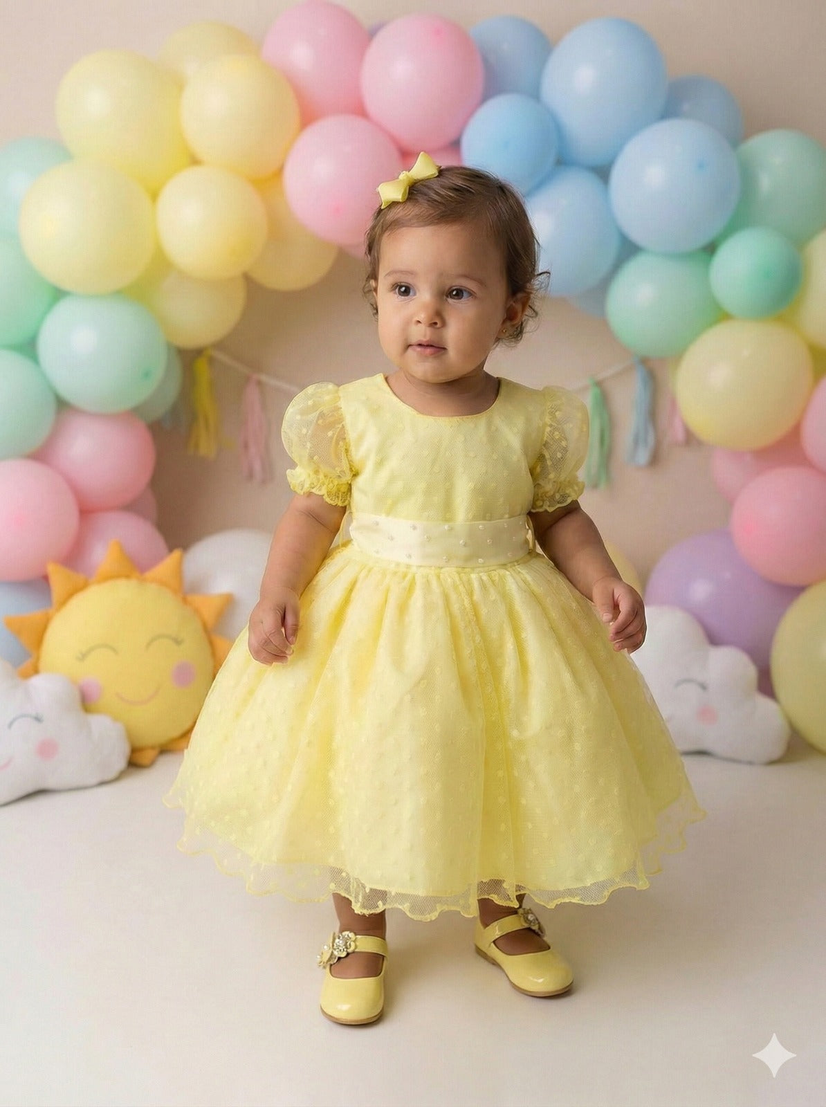 Vestido Marie Amarelo Bolinhas (VESTMARIEAMRLBLNHS)