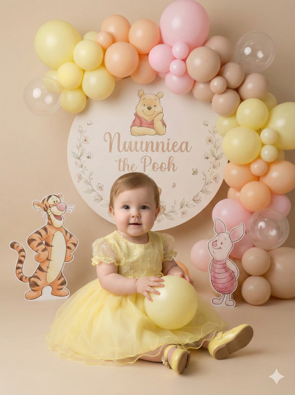 Vestido Menina Bonita Bebe Ana Sofia Amarelo (VESTMNBBANSAM)