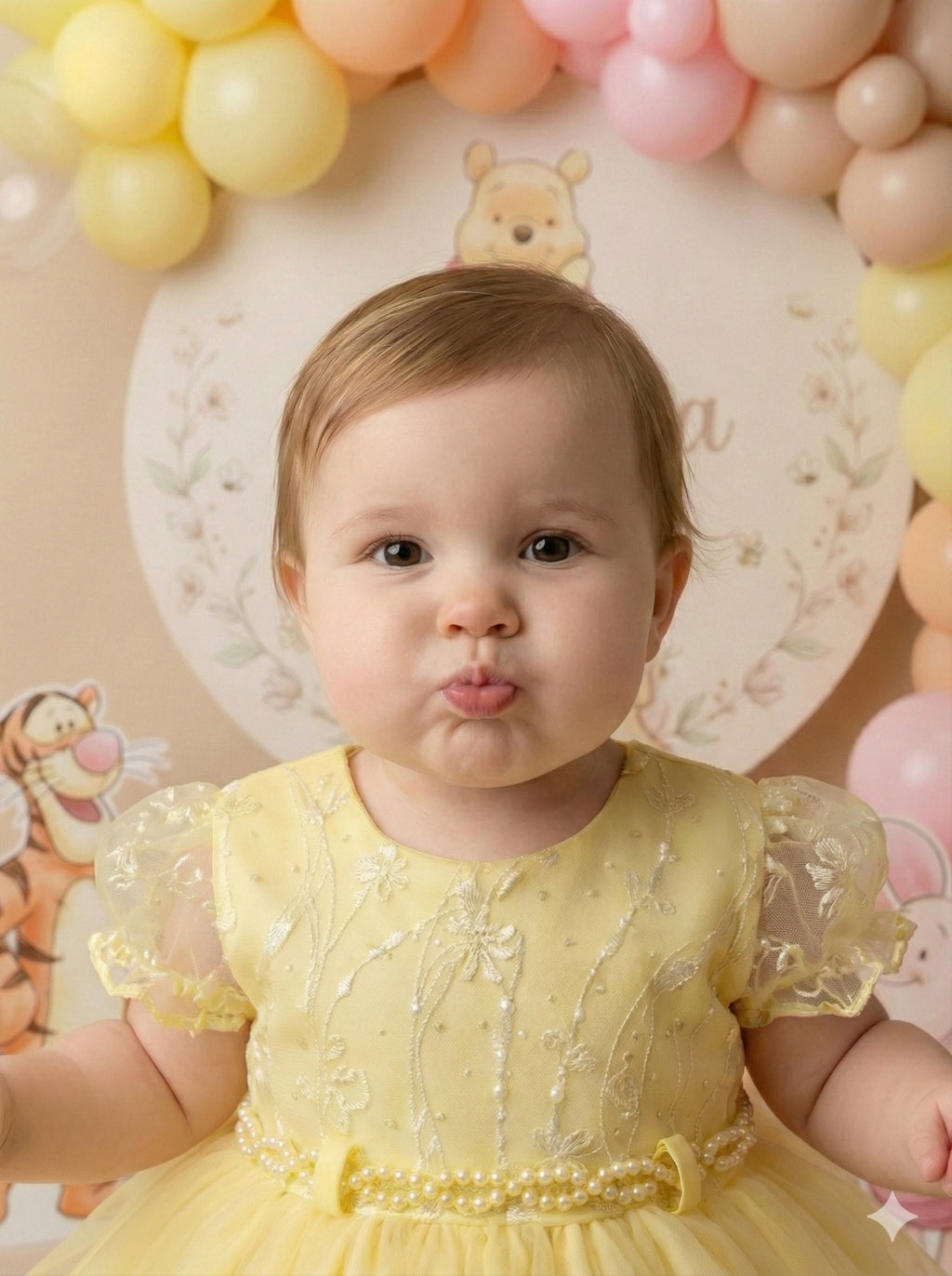 Vestido Menina Bonita Bebe Ana Sofia Amarelo (VESTMNBBANSAM)