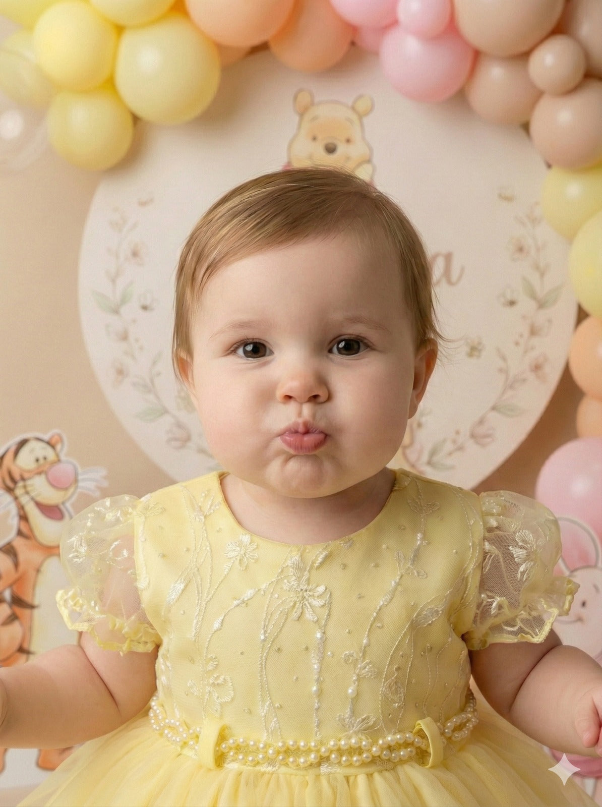 Vestido Menina Bonita Bebe Ana Sofia Amarelo (VESTMNBBANSAM)