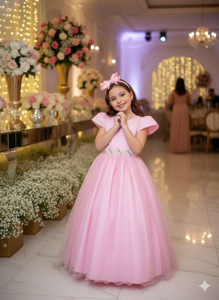 Vestido Marie Longo Heloisa Rosa Bebe (VESTMRIELGNHLIRSBB)