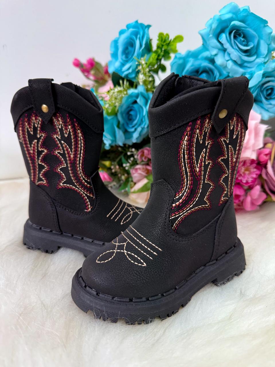 Bota Texana Masculina Nilqi Country Preto (BTTXNNLQALXPRT)