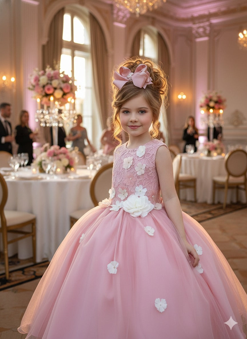 Vestido Infantil Festa Jardim Encantado Daminha Rose