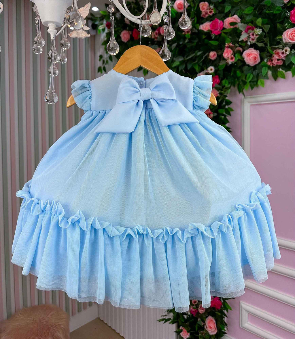 Vestido Vila Lele Jardim das Borboletas Baby Liz (VESTVLJDBORLIZ)