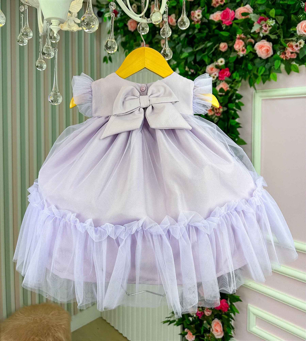 Vestido Vila Lele Jardim das Borboletas Baby Liz (VESTVLJDBORLIZ)
