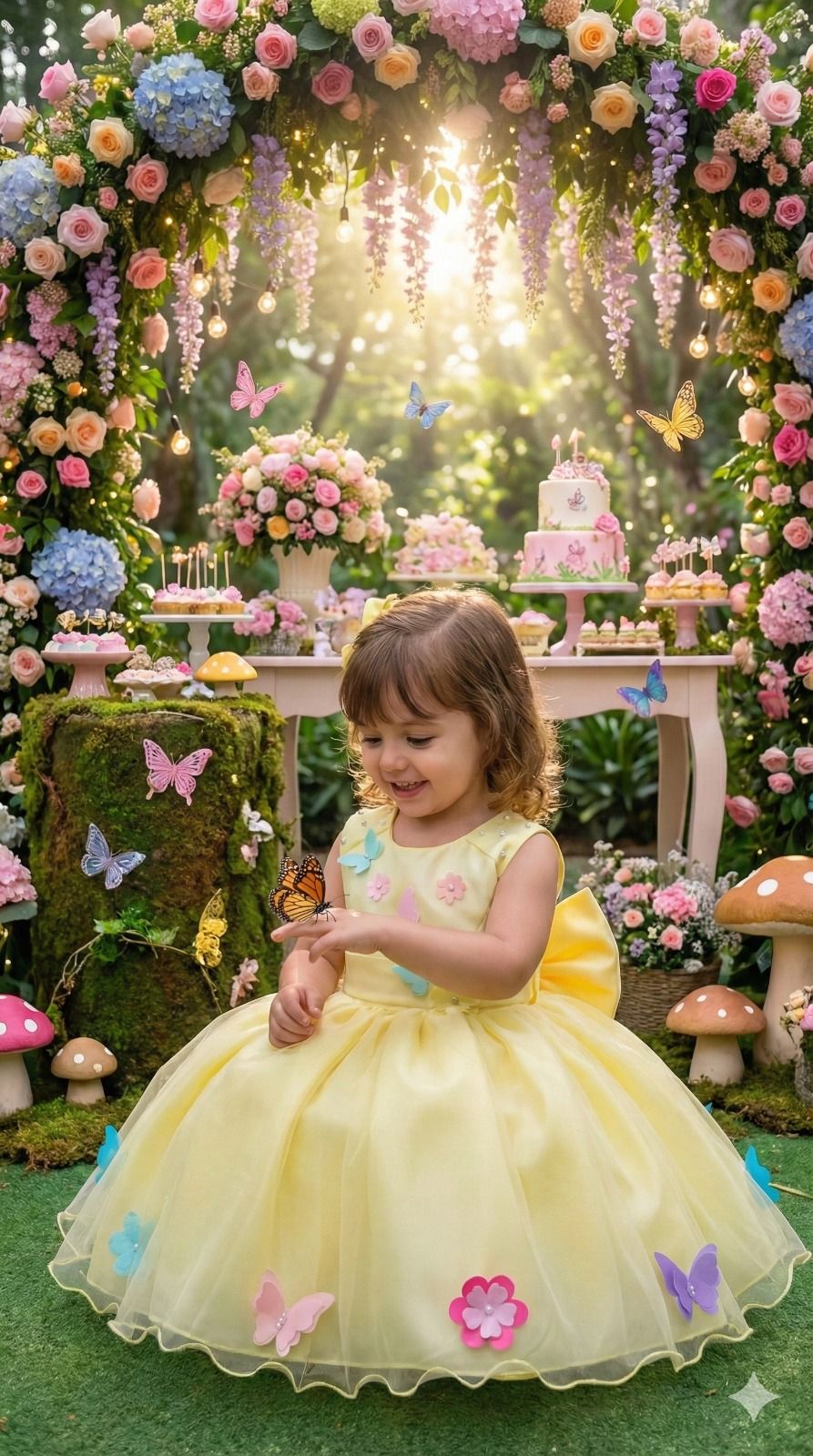Vestido Princesa Belli Anabel Jardim Encantado Amarelo (VESTPRINCSBLLJDENCNTDAMREL)
