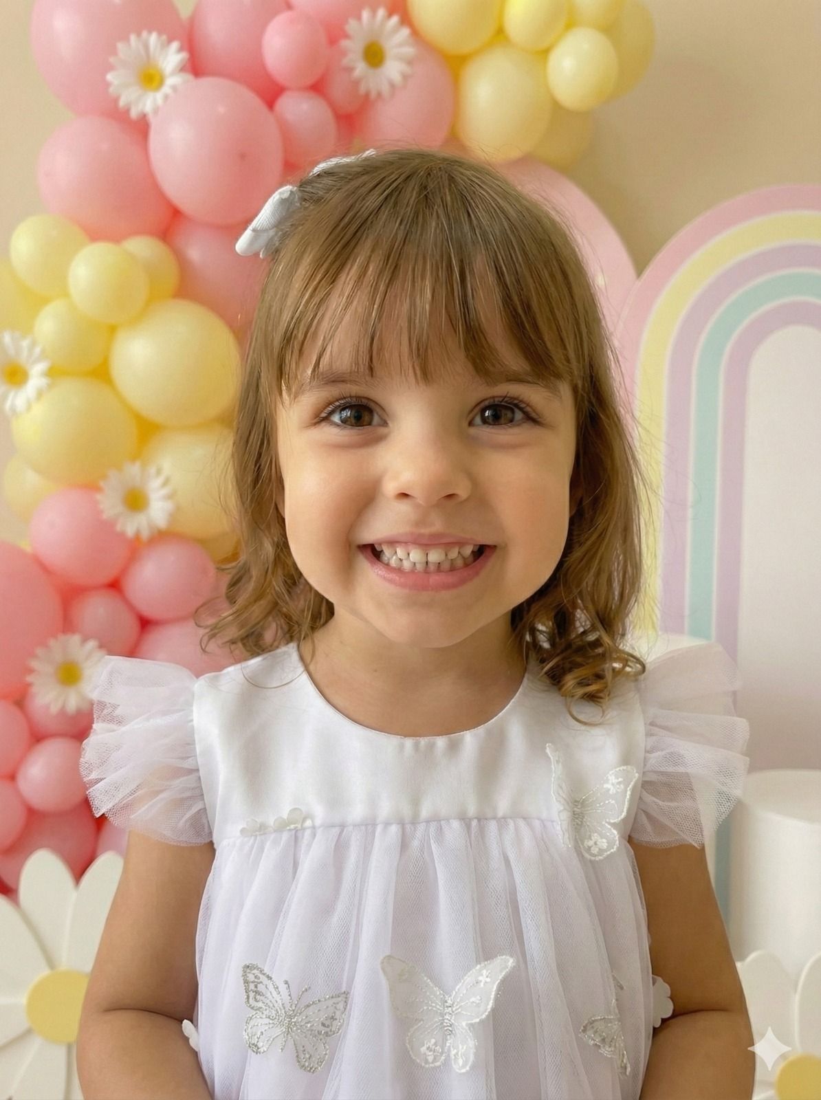 Vestido Vila Lele Jardim das Borboletas Baby Liz Branco (VESTLIZIZAZLBRAC)