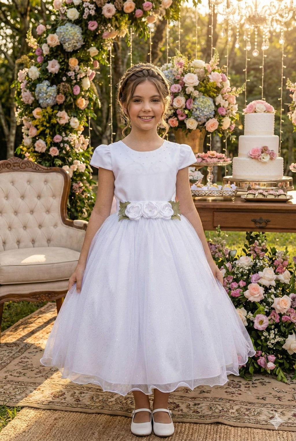 Vestido Juvenil Vila Lele Luiza Branco (VESTJVLVLELELIZBRNCO)