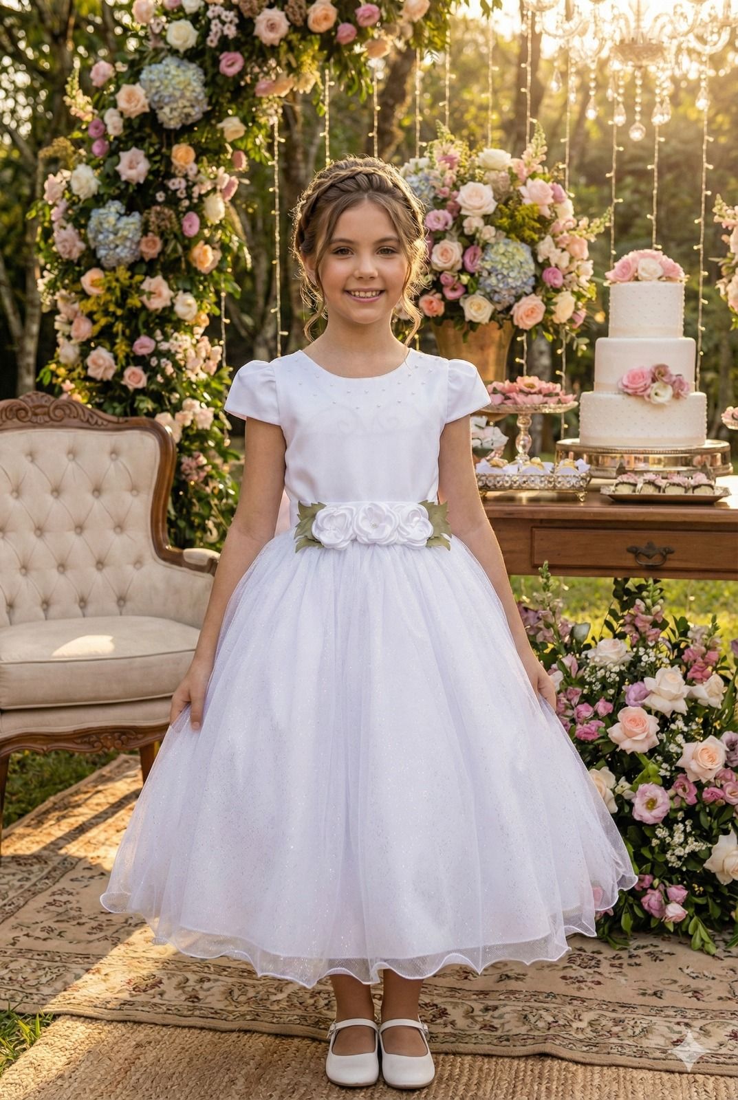 Vestido Juvenil Vila Lele Luiza Branco (VESTJVLVLELELIZBRNCO)