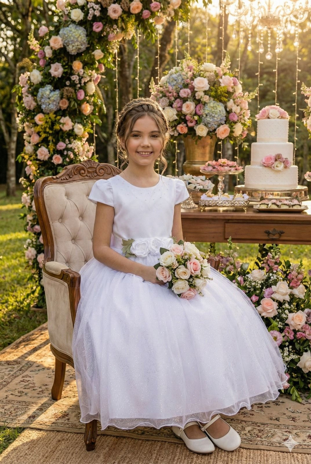 Vestido Juvenil Vila Lele Luiza Branco (VESTJVLVLELELIZBRNCO)