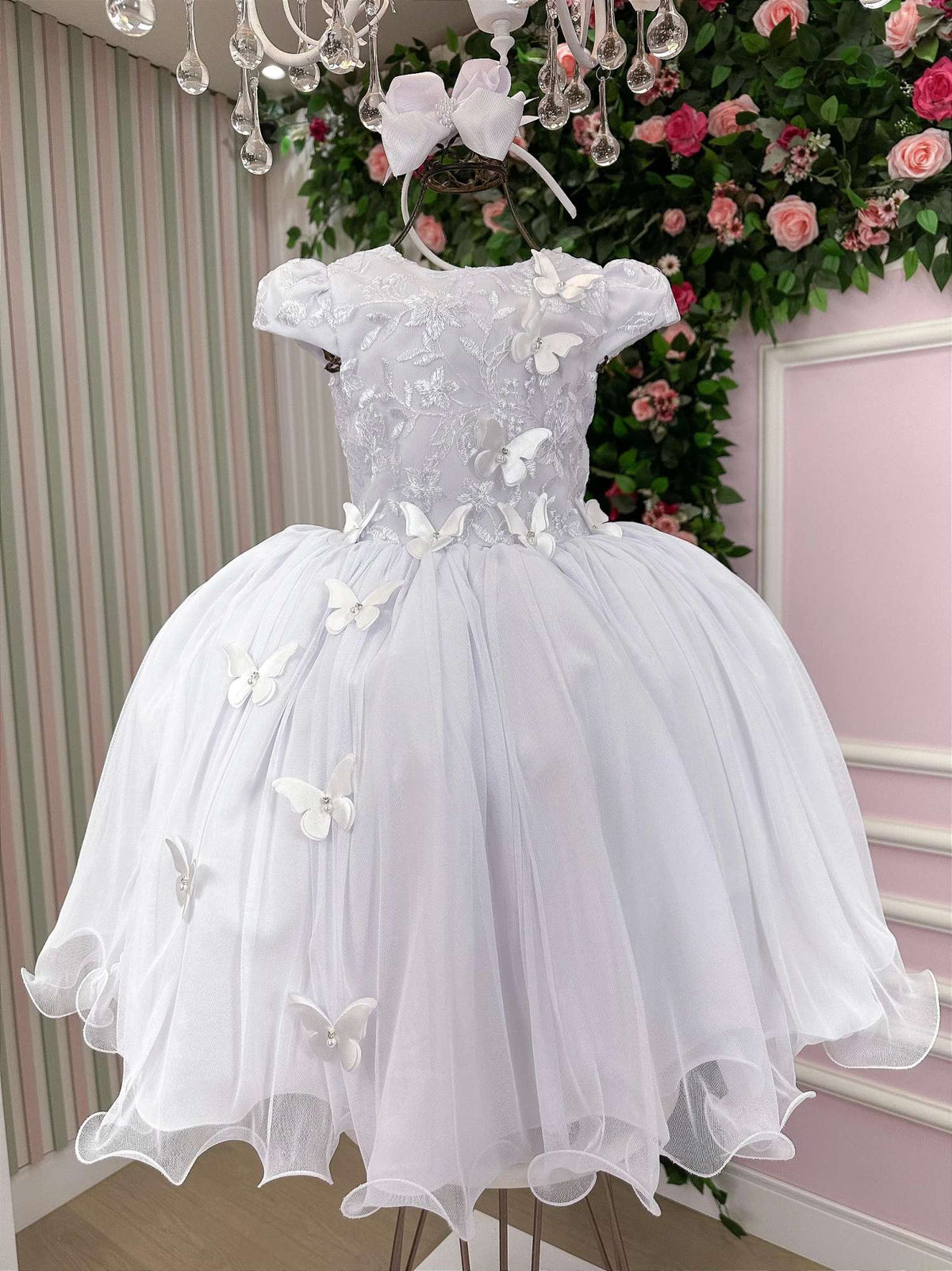 Vestido Juvenil - Midi Vila Lele Sabrina Daminha/Florista (VESSBDAMFLOR)
