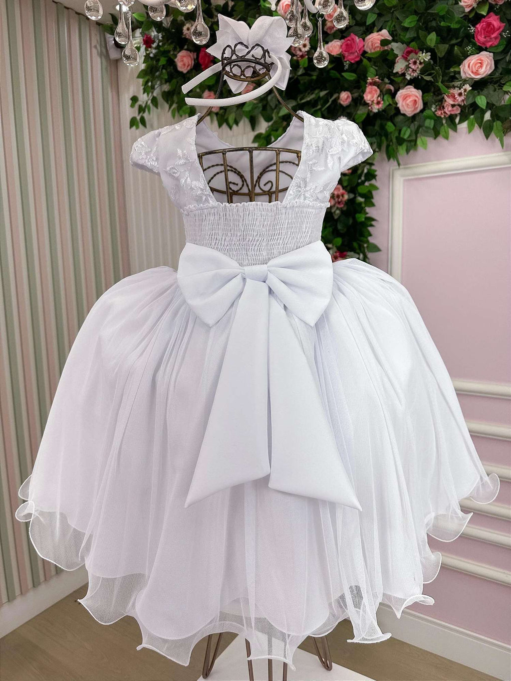 Vestido Juvenil - Midi Vila Lele Sabrina Daminha/Florista (VESSBDAMFLOR)