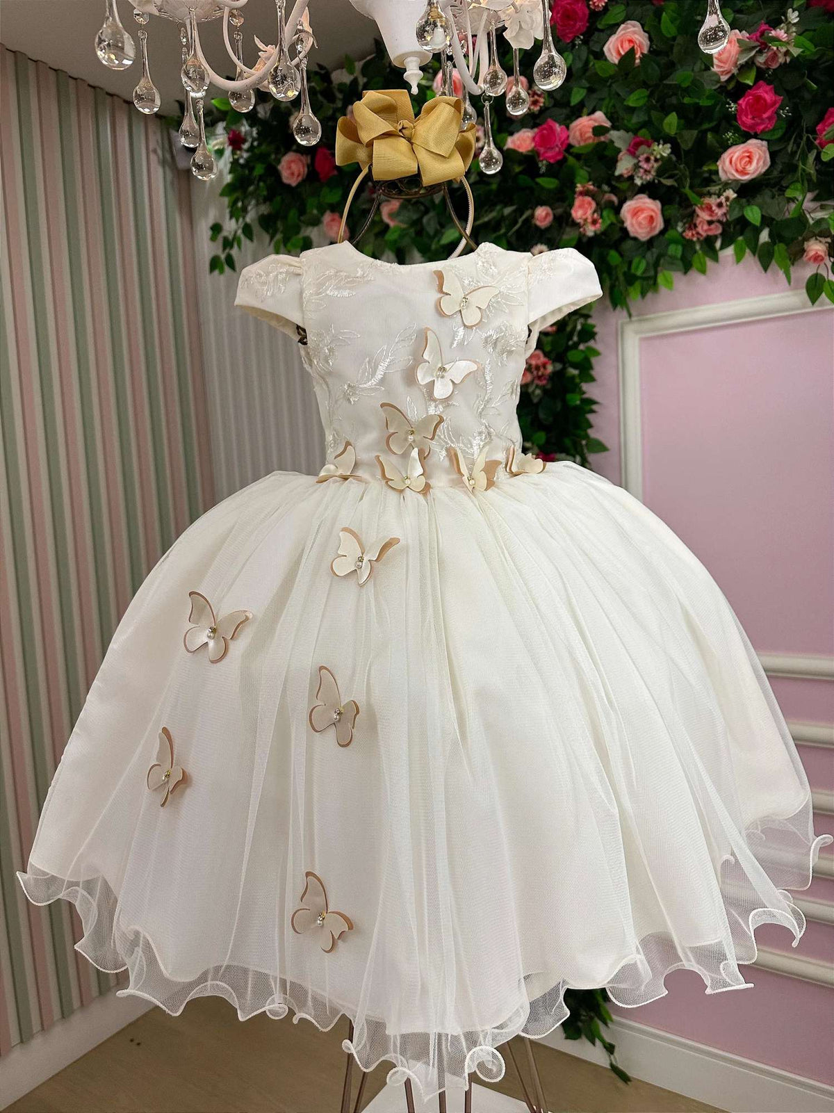 Vestido Juvenil - Midi Vila Lele Sabrina Daminha/Florista (VESSBDAMFLOR)