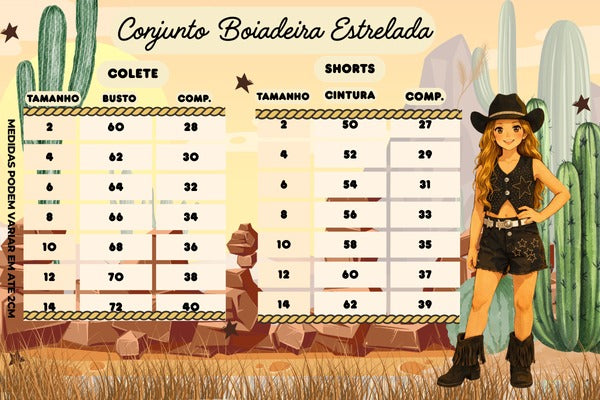 Conjunto Blogueirinha Boiadeira Estrelada Preto (CONJBLGRNBOADRETRLDPR)