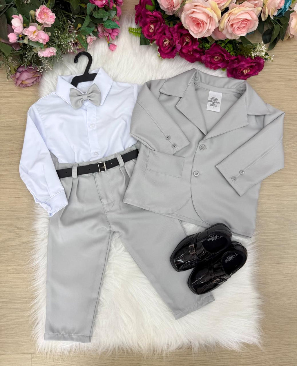 Conjunto Social Miss Cherry Jorge Terno Cinza Claro (CONMISSCHECINZACL)