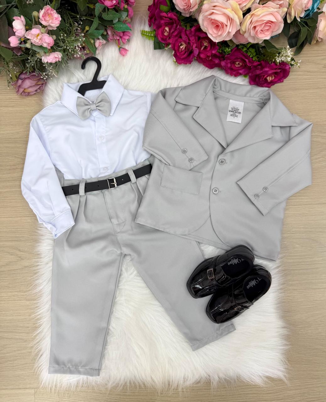 Conjunto Social Miss Cherry Jorge Terno Cinza Claro (CONMISSCHECINZACL)