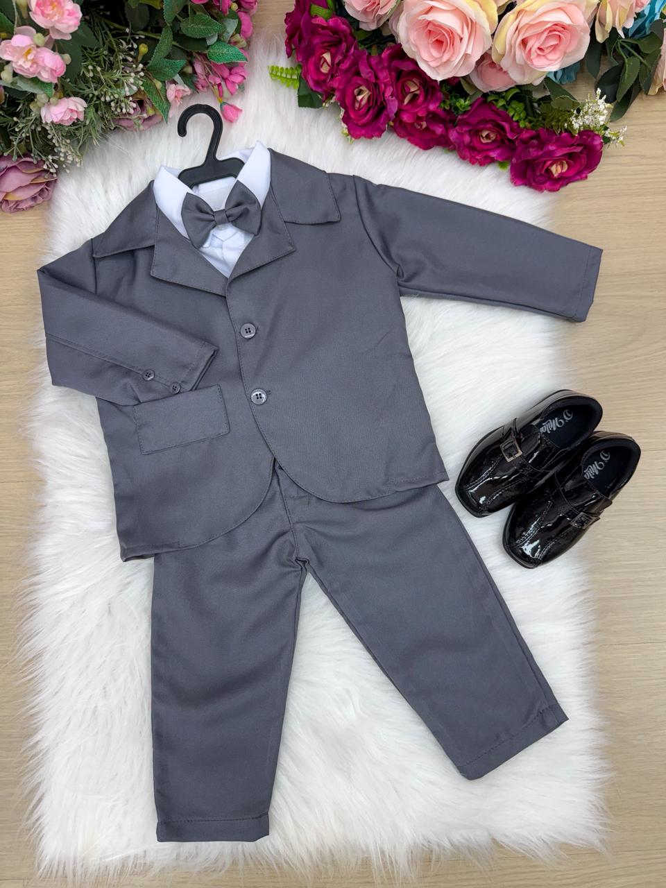 Conjunto Social Miss Cherry Jorge Terno Cinza Grafite (CONJSSCILMSCHRJRGTNCNGF)