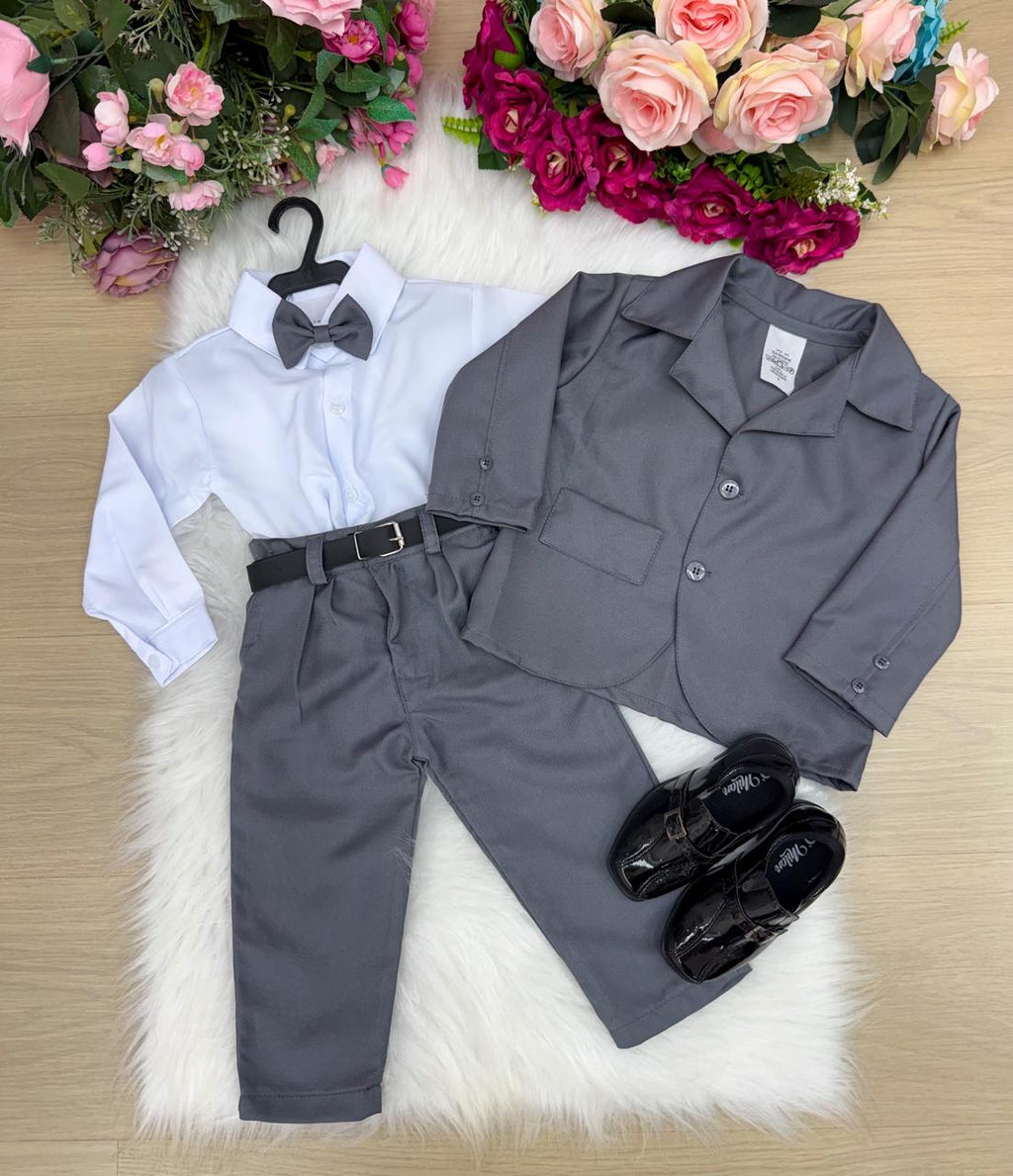 Conjunto Social Miss Cherry Jorge Terno Cinza Grafite (CONJSSCILMSCHRJRGTNCNGF)