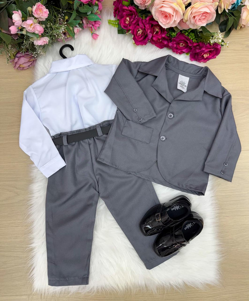Conjunto Social Miss Cherry Jorge Terno Cinza Grafite (CONJSSCILMSCHRJRGTNCNGF)