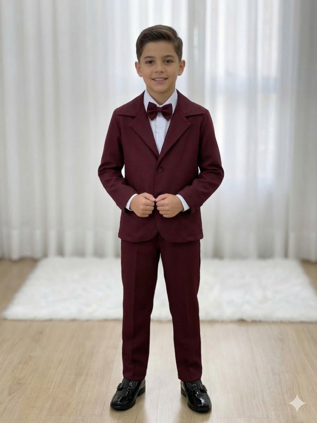Conjunto Social Miss Cherry Jorge Terno Marsala (CNJTSCLMSSCRRTMS)