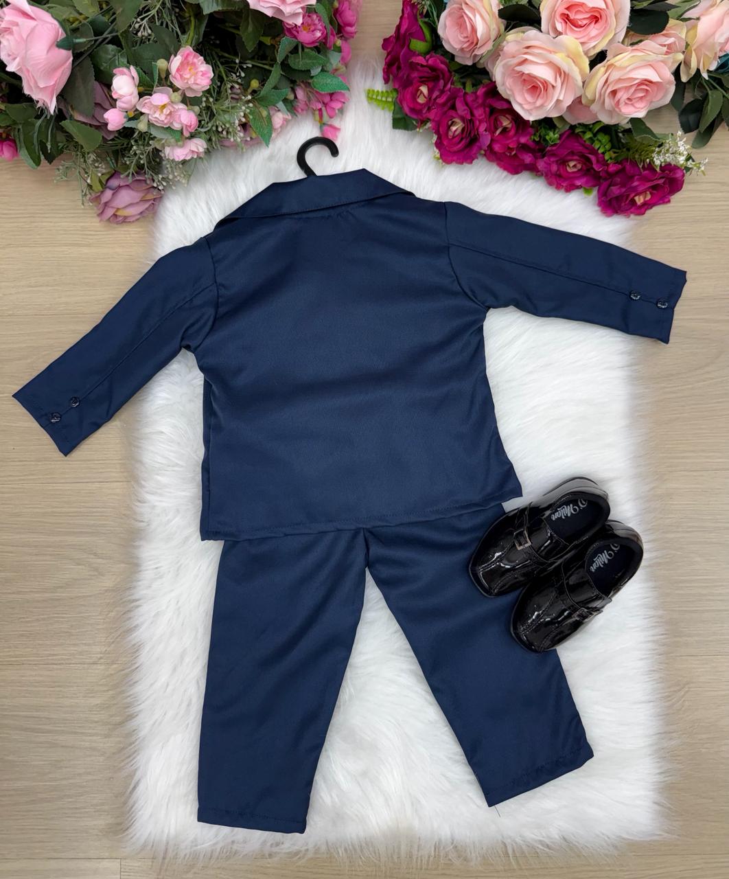 Conjunto Social Miss Cherry Jorge Terno Azul Marinho (CONJJORGMSCHRTRNAZLMRN)
