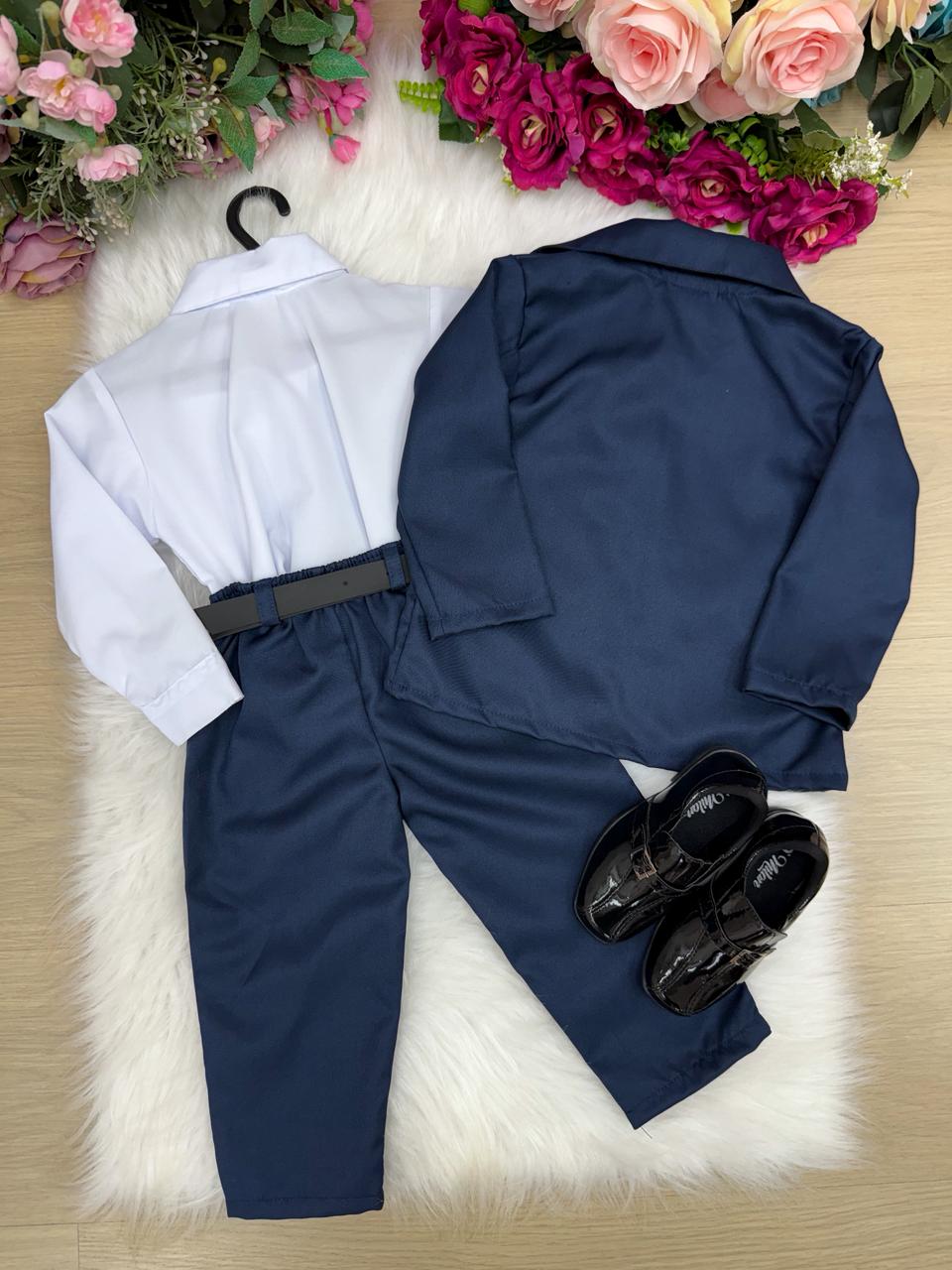 Conjunto Social Miss Cherry Jorge Terno Azul Marinho (CONJJORGMSCHRTRNAZLMRN)
