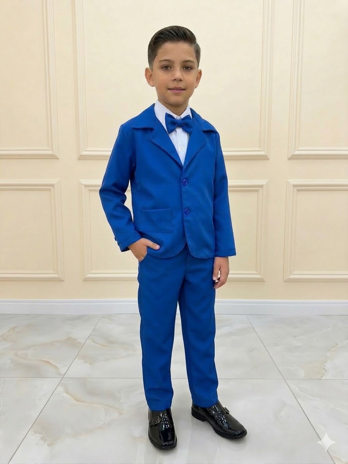 Conjunto Social Miss Cherry Jorge Terno Azul Royal (CNJTSMCJTAR)