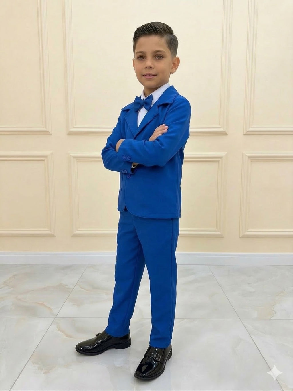 Conjunto Social Miss Cherry Jorge Terno Azul Royal (CNJTSMCJTAR)