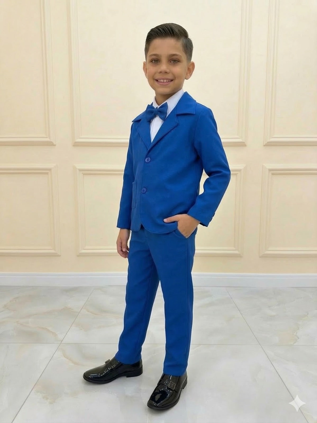 Conjunto Social Miss Cherry Jorge Terno Azul Royal (CNJTSMCJTAR)