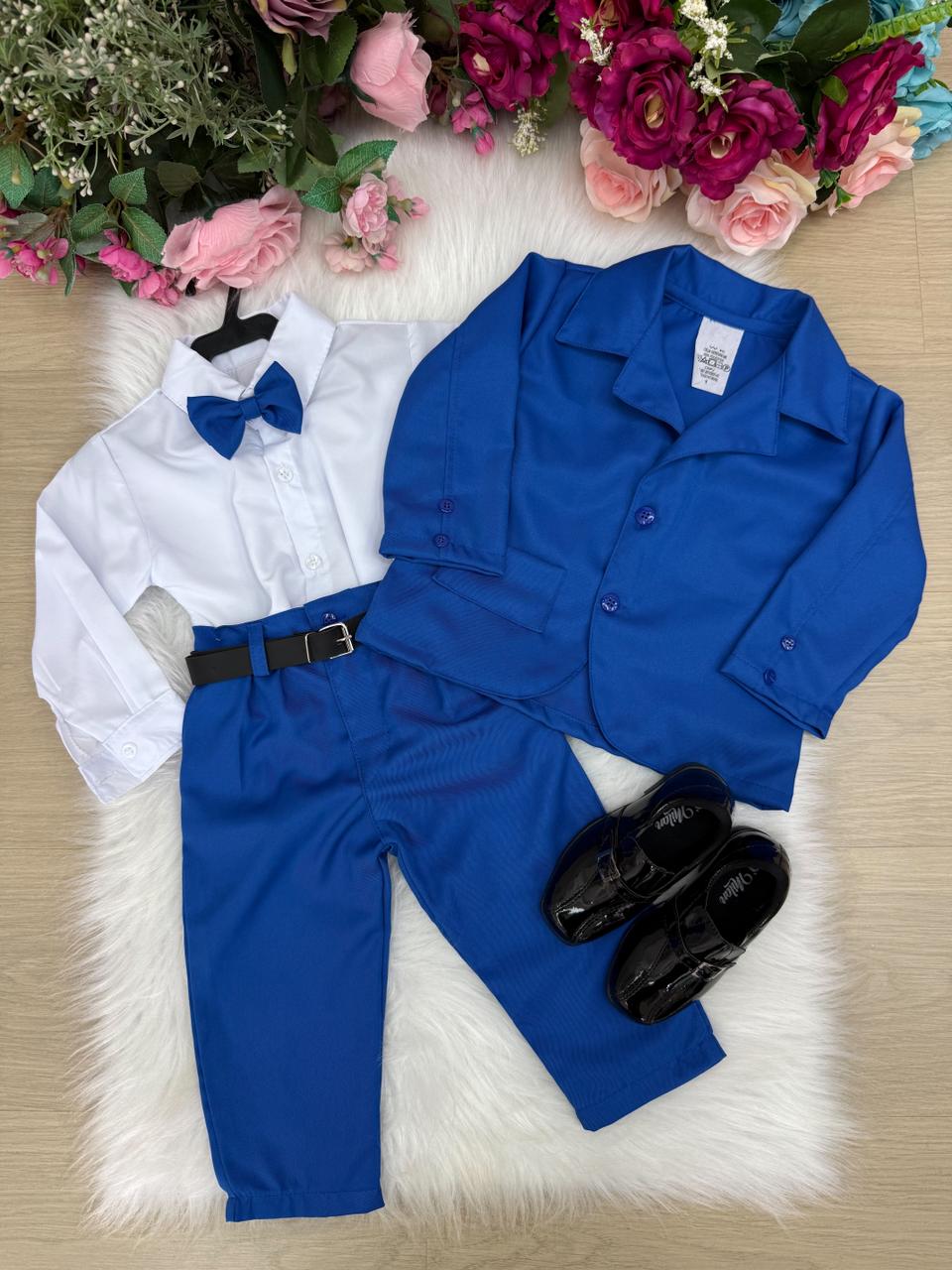 Conjunto Social Miss Cherry Jorge Terno Azul Royal (CNJTSMCJTAR)