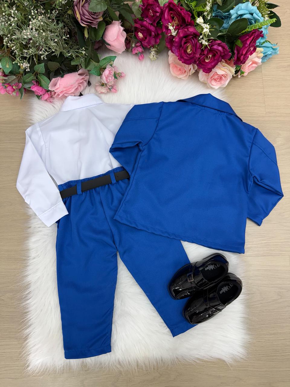 Conjunto Social Miss Cherry Jorge Terno Azul Royal (CNJTSMCJTAR)