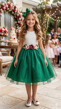 Vestido Juvenil Vila Lele Ivete Peito Off e Saia Verde Bandeira (VSTDJVILEIVAMRVERDMLTAR)