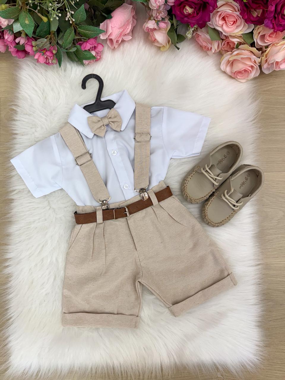 Conjunto Miss Cherry Social Linho Shorts Gustavo Modelo 2 (CONJMSCHRYLNHSTHRGSATV)