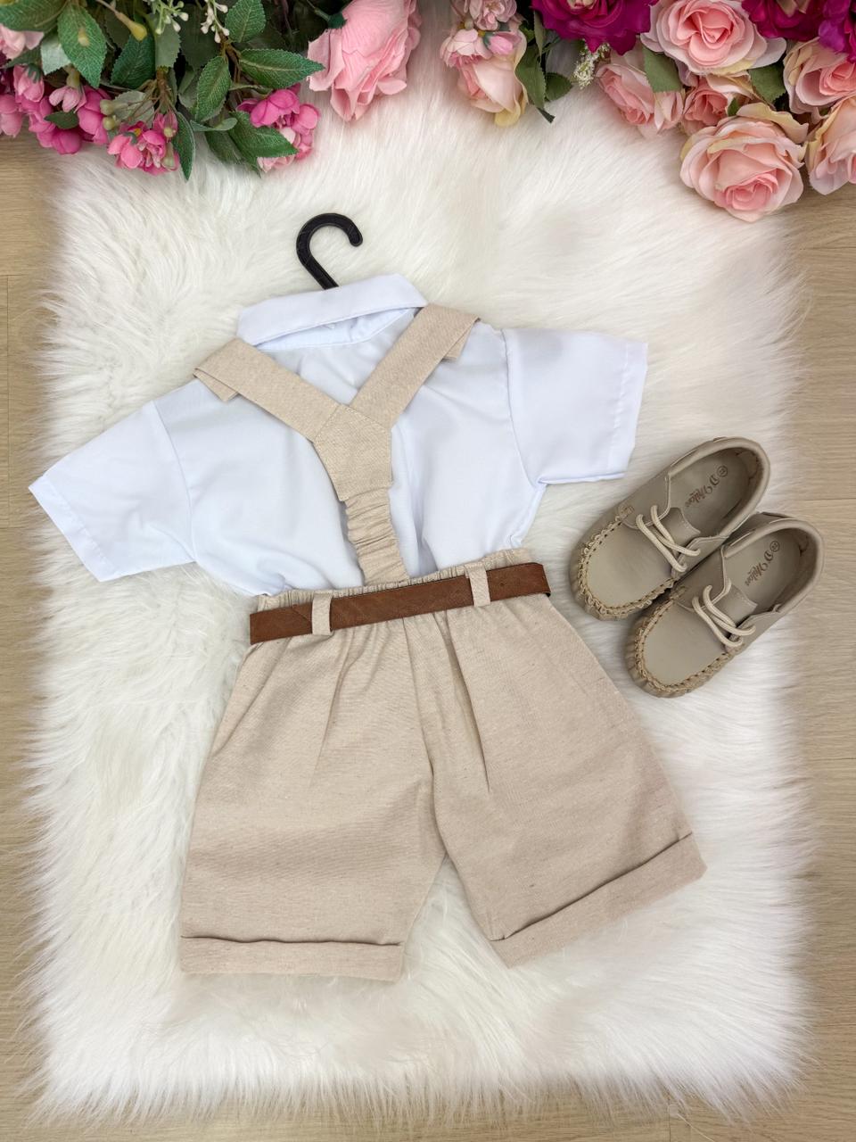 Conjunto Miss Cherry Social Linho Shorts Gustavo Modelo 2 (CONJMSCHRYLNHSTHRGSATV)