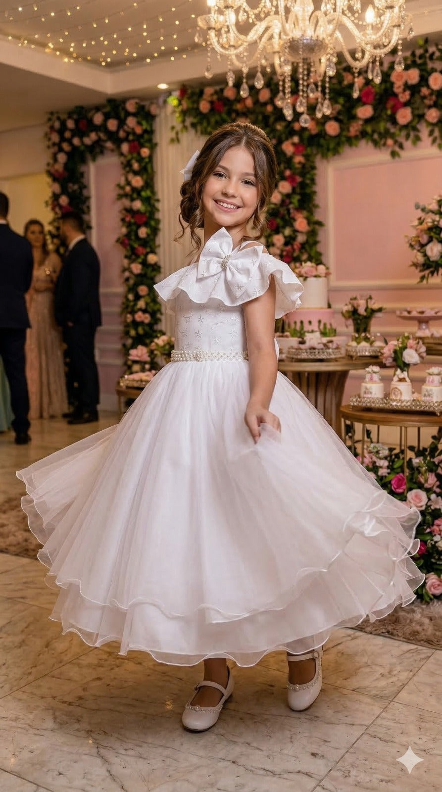 Vestido Bella Child Martina Branco (VESTBLLCHMTNBRC)