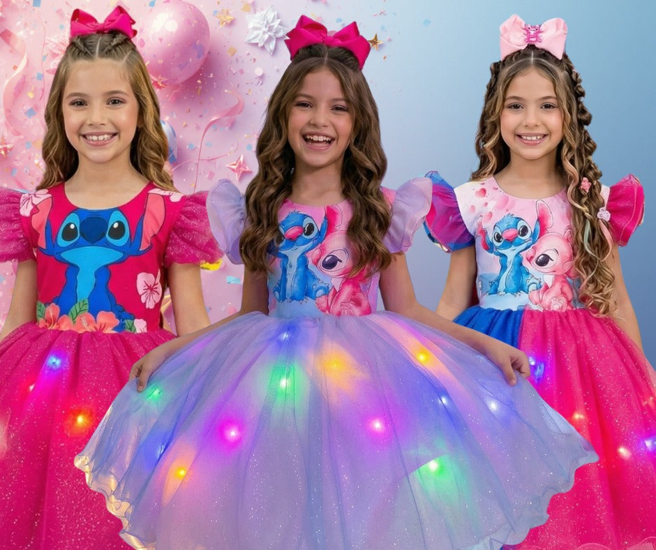 Vestido Tematicos Ysa Kids Lilo Stitch com Led (VESTTEMLILOLED)