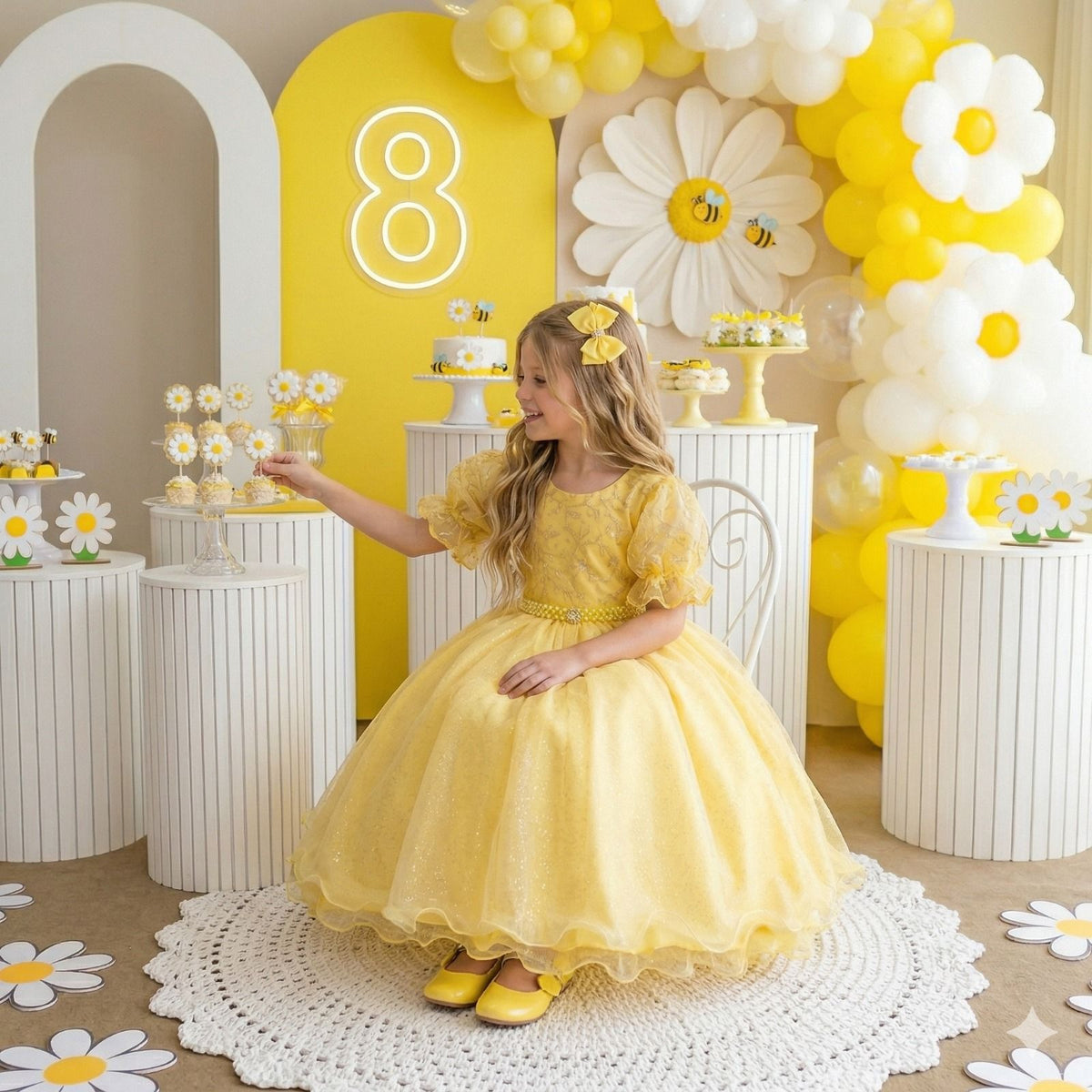 Vestido Bella Child Laize Amarelo (VESTBLLCHLLAZAMRELO)