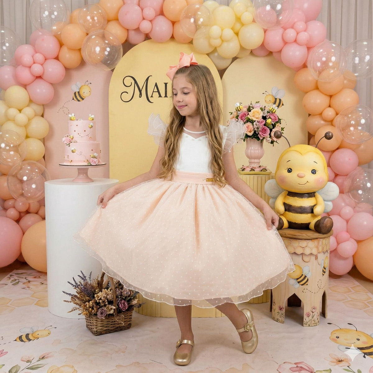 Vestido Mini Miss Betani Pessego (VESTMNMSSBTNPSG)