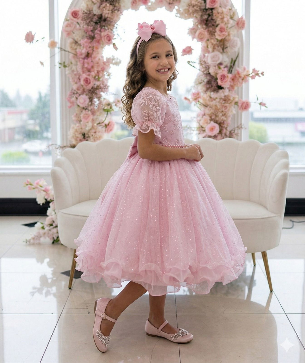 Vestido Bella Child Laize Rosa Bebe (VESTBELLCLDLOIZERSA)
