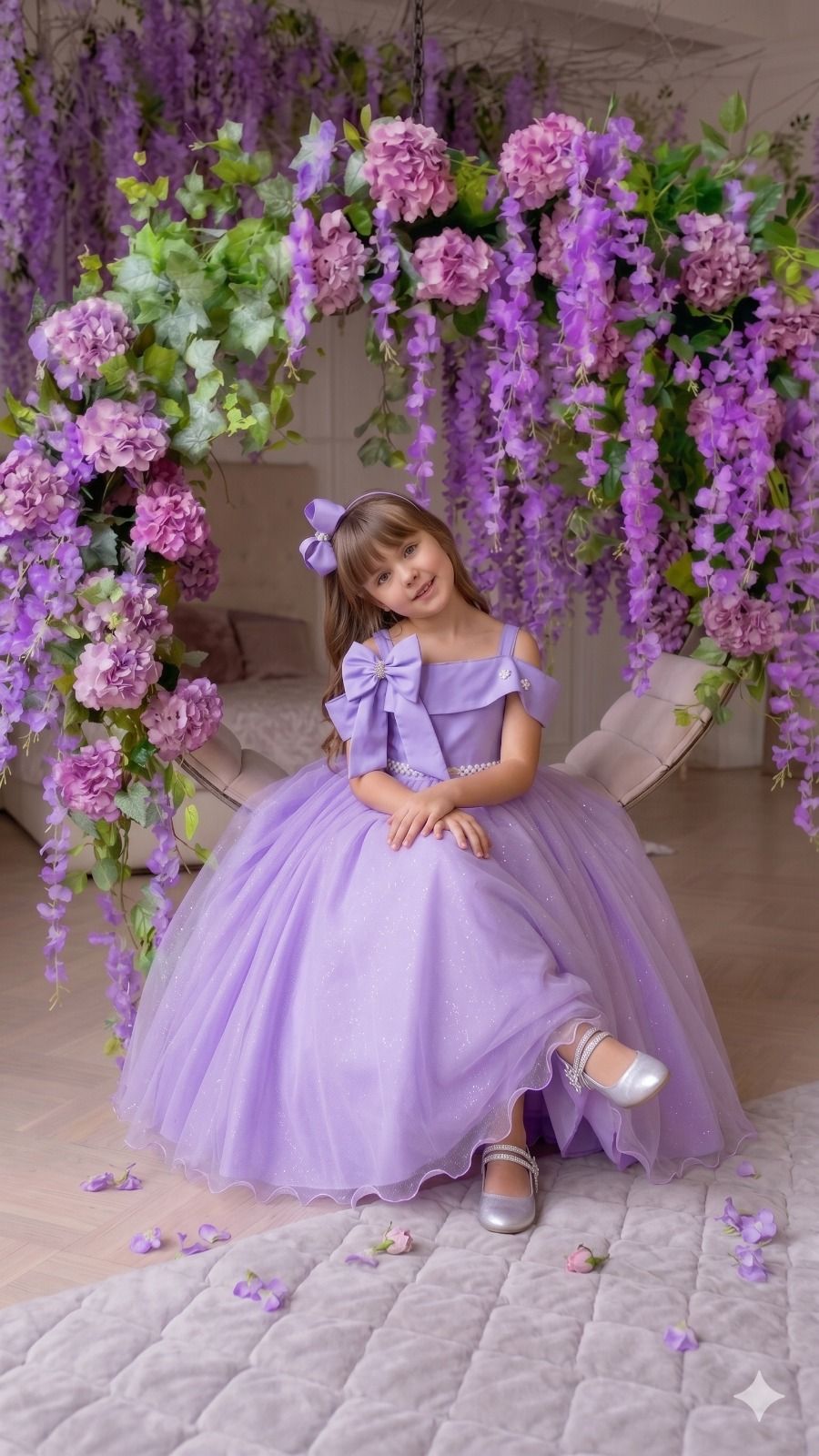 Vestido Banana Club Longo Doce Elegancia Lilas