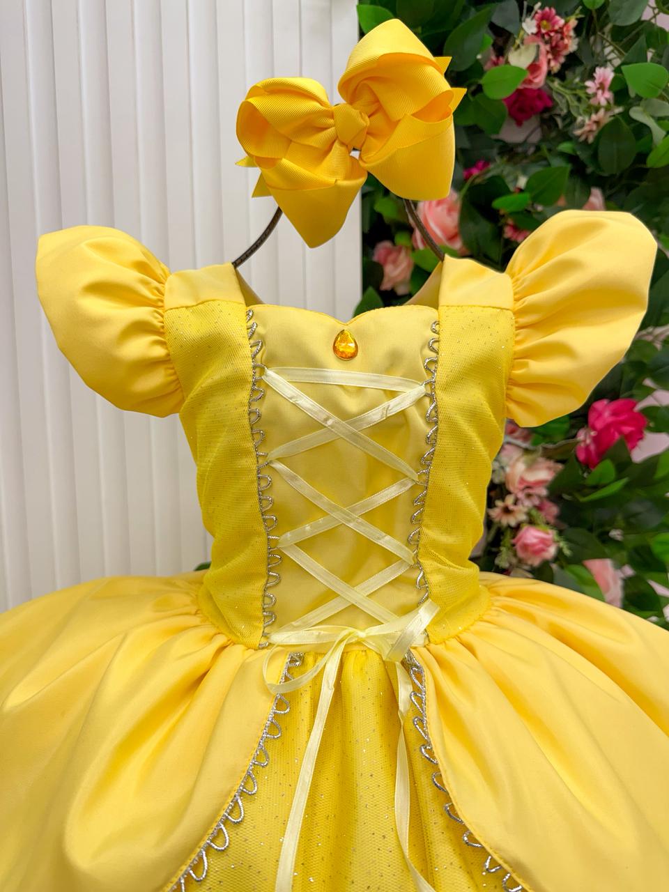 Fantasia/ Vestido Mini Miss Longo Princesa Amarela (FTVESTMNMSLNGBLFR)