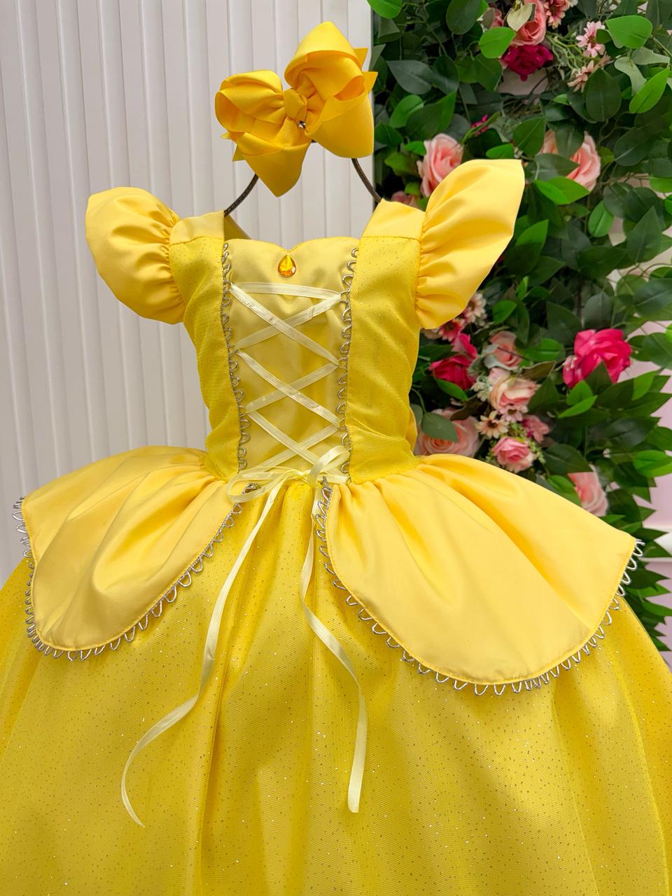 Fantasia/ Vestido Mini Miss Longo Princesa Amarela (FTVESTMNMSLNGBLFR)