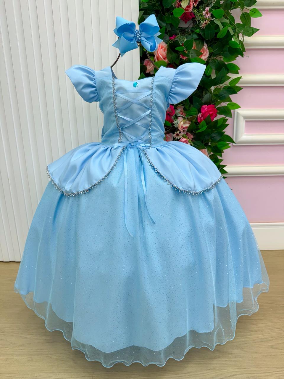 Fantasia/ Vestido Mini Miss Longo Princesa Azul (FTVESTMNMSSLNGCND)