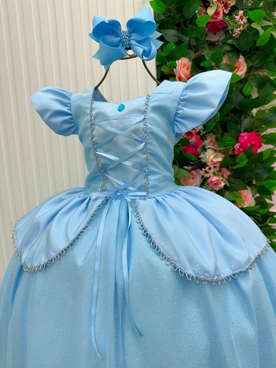Fantasia/ Vestido Mini Miss Longo Princesa Azul (FTVESTMNMSSLNGCND)