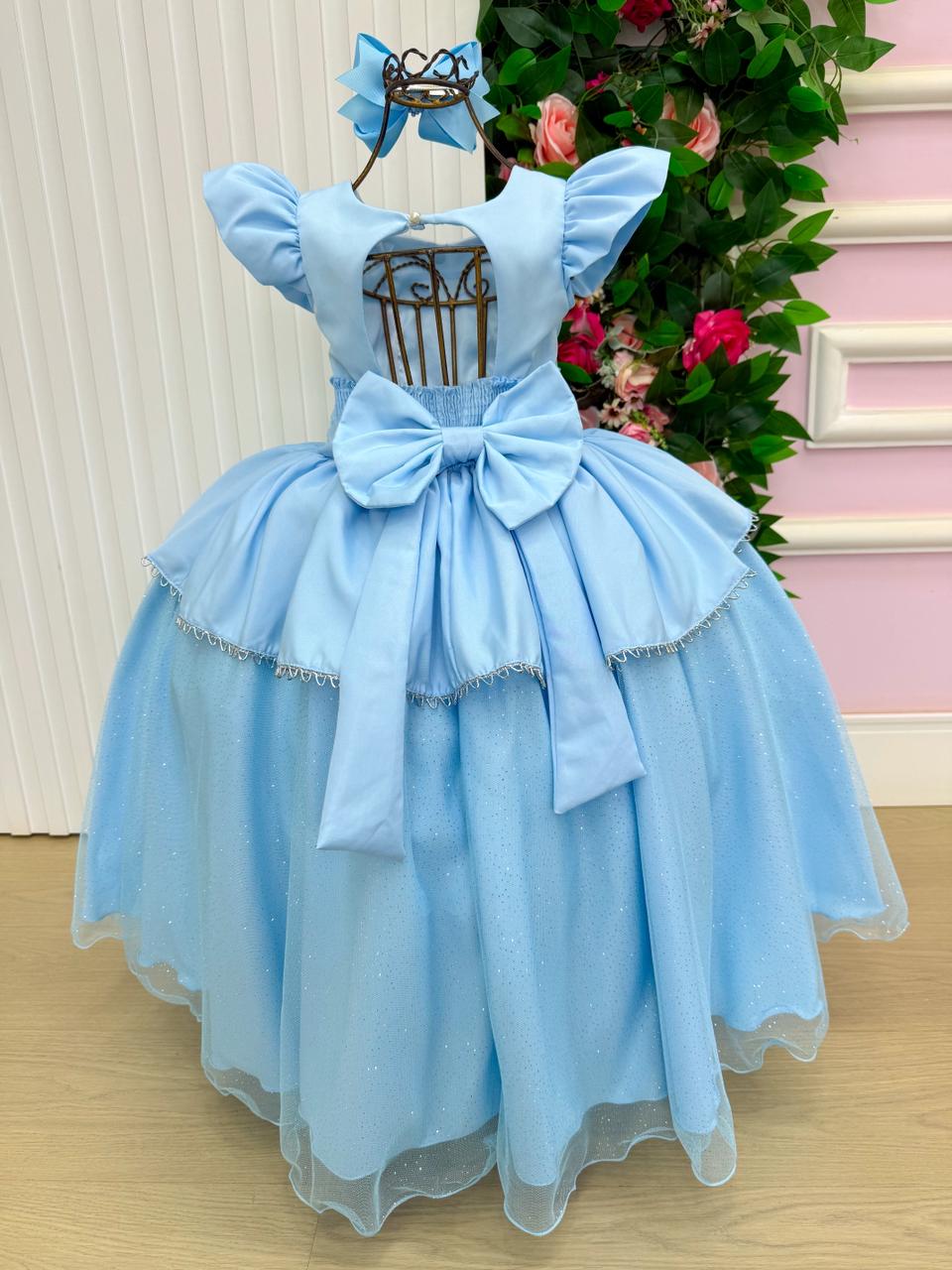 Fantasia/ Vestido Mini Miss Longo Princesa Azul (FTVESTMNMSSLNGCND)