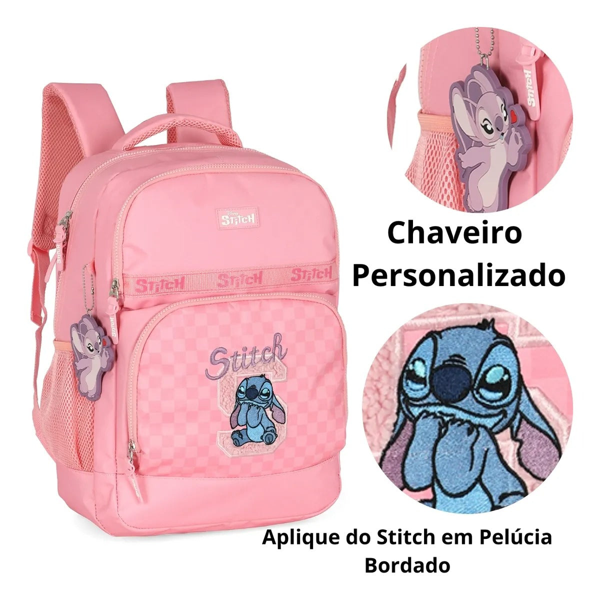Mochila de Costa Stitch Rosa (MCLCSTRS)